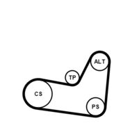 CONTINENTAL CTAM Poly V-riem set (6PK1070K2)