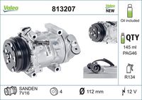 VALEO Compressor, airconditioning (813207)