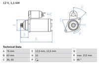 BOSCH Startmotor / Starter (0 986 027 090)