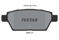 TEXTAR Waarschuwingscontact, remvoering-/blokslijtage (98013500)