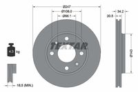 TEXTAR Remschijf (92043103)