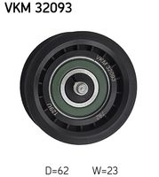 SKF Geleide rol/omdraairol, Poly V-riem (VKM 32093)