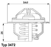 BorgWarner (Wahler) Thermostaat, koelvloeistof (3472.87D)