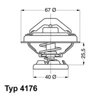 BorgWarner (Wahler) Thermostaat, koelvloeistof (4176.85D)