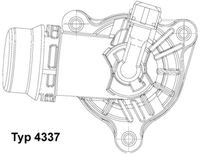 BorgWarner (Wahler) Thermostaat, koelvloeistof (4337.105D)