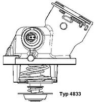 BorgWarner (Wahler) Thermostaat, koelvloeistof (4833.100D)