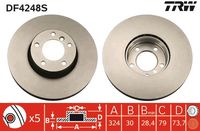 TRW Remschijf (DF4248S)