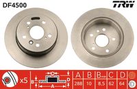 TRW Remschijf (DF4500)