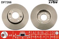 TRW Remschijf (DF7266)