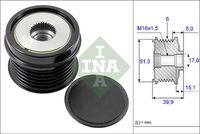 Schaeffler INA Dynamovrijloop (535 0252 10)