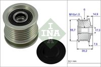 Schaeffler INA Dynamovrijloop (535 0013 10)