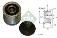 Schaeffler INA Dynamovrijloop (535 0036 10)