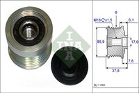 Schaeffler INA Dynamovrijloop (535 0072 10)