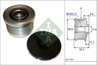 Schaeffler INA Dynamovrijloop (535 0088 10)