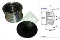 Schaeffler INA Dynamovrijloop (535 0108 10)