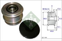 Schaeffler INA Dynamovrijloop (535 0121 10)