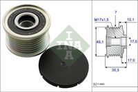 Schaeffler INA Dynamovrijloop (535 0153 10)