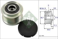 Schaeffler INA Dynamovrijloop (535 0160 10)