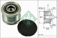 Schaeffler INA Dynamovrijloop (535 0168 10)