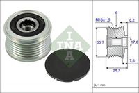 Schaeffler INA Dynamovrijloop (535 0224 10)