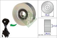 Schaeffler INA Geleide rol/omdraairol, Poly V-riem (532 0676 10)