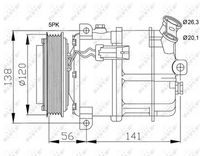 NRF Compressor, airconditioning (32117)