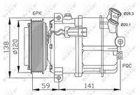 NRF Compressor, airconditioning (32191)