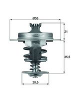 MAHLE Thermostaat, koelvloeistof (TX 67 83D)