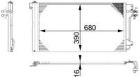 MAHLE Condensor, airconditioning (AC 672 000S)