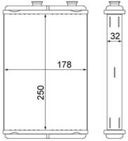 MAHLE Kachelradiateur, interieurverwarming (AH 10 000S)