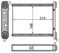 MAHLE Kachelradiateur, interieurverwarming (AH 259 000S)