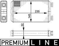 MAHLE Kachelradiateur, interieurverwarming (AH 138 000P)