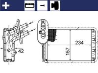 MAHLE Kachelradiateur, interieurverwarming (AH 164 000S)