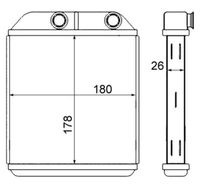 MAHLE Kachelradiateur, interieurverwarming (AH 237 000S)