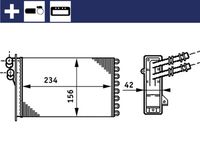 MAHLE Kachelradiateur, interieurverwarming (AH 72 000S)