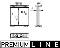 MAHLE Kachelradiateur, interieurverwarming (AH 75 000P)