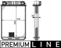 MAHLE Kachelradiateur, interieurverwarming (AH 77 000P)